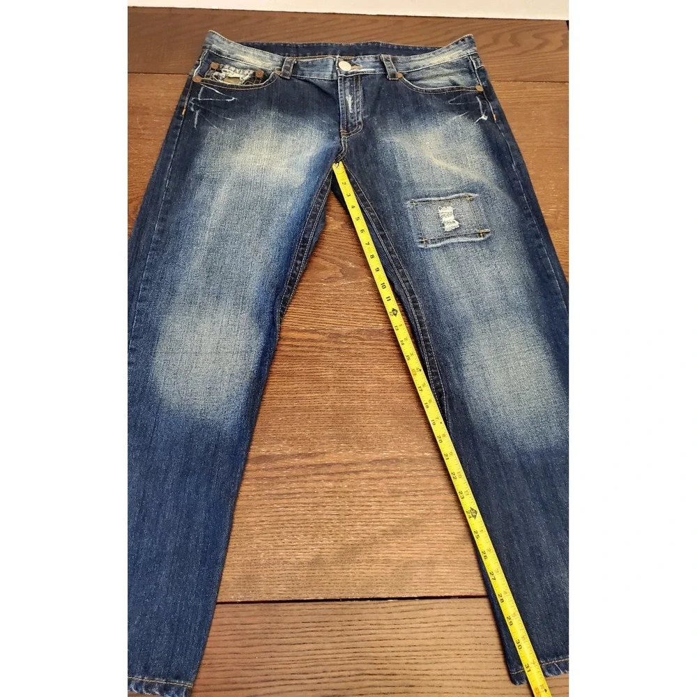True Religion Rainbow Joey‎ 40 (44x31) USA Camo Distressed Flap Y2K Thrashed